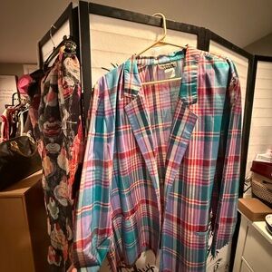 Colorful Plaid Blazer vintage habedashery size 22w